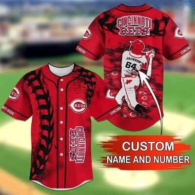 MLB Cincinnati Reds Baseball Jersey Custom Name And Number Baseball Fans Gift MLB Cincinnati Reds Baseball Jersey Custom Name And Number Baseball Fans Gift