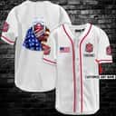 Vintage Narragansett Beer Baseball Jersey USA Flag Custom Name