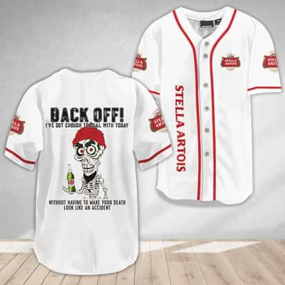 Achmed Back Off With Stella Artois Beer Baseball Jersey Gift For Him Achmed Back Off With Stella Artois Beer Baseball Jersey Gift For Him
