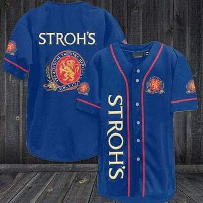 Stroh's Beer Baseball Jersey Gift For Sporty Husband Stroh's Beer Baseball Jersey Gift For Sporty Husband