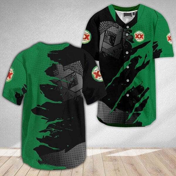 Dos Equis Beer Baseball Jersey Metal Crack Pattern Gift For Him Dos Equis Beer Baseball Jersey Metal Crack Pattern Gift For Him