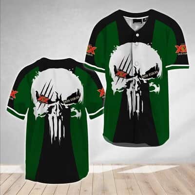 Ghost Head White Skull Dos Equis Baseball Jersey Sports Gift For Dad Ghost Head White Skull Dos Equis Baseball Jersey Sports Gift For Dad