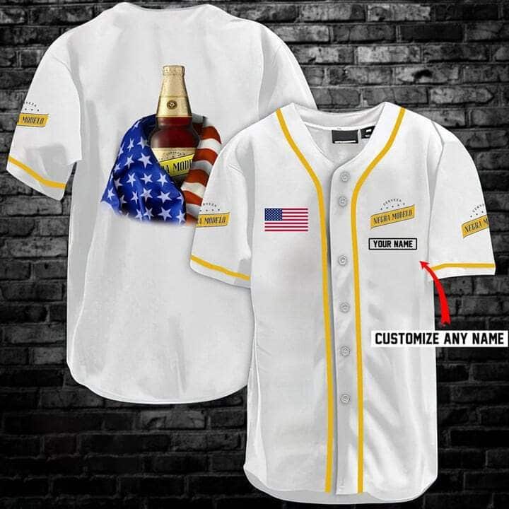 Vintage Negra Modelo Baseball Jersey US Flag Gift For Beer Lovers Vintage Negra Modelo Baseball Jersey US Flag Gift For Beer Lovers