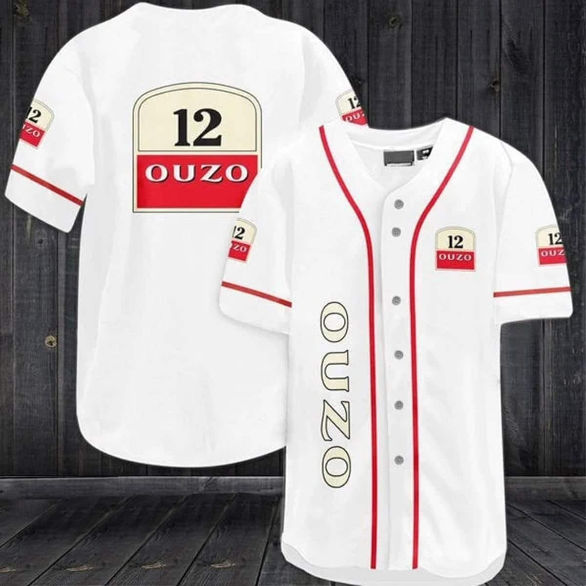 Vintage Ouzo Baseball Jersey Gift For Beer Lovers