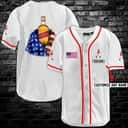Vintage Johnnie Walker Baseball Jersey US Flag Custom Name Whisky Lovers Gift