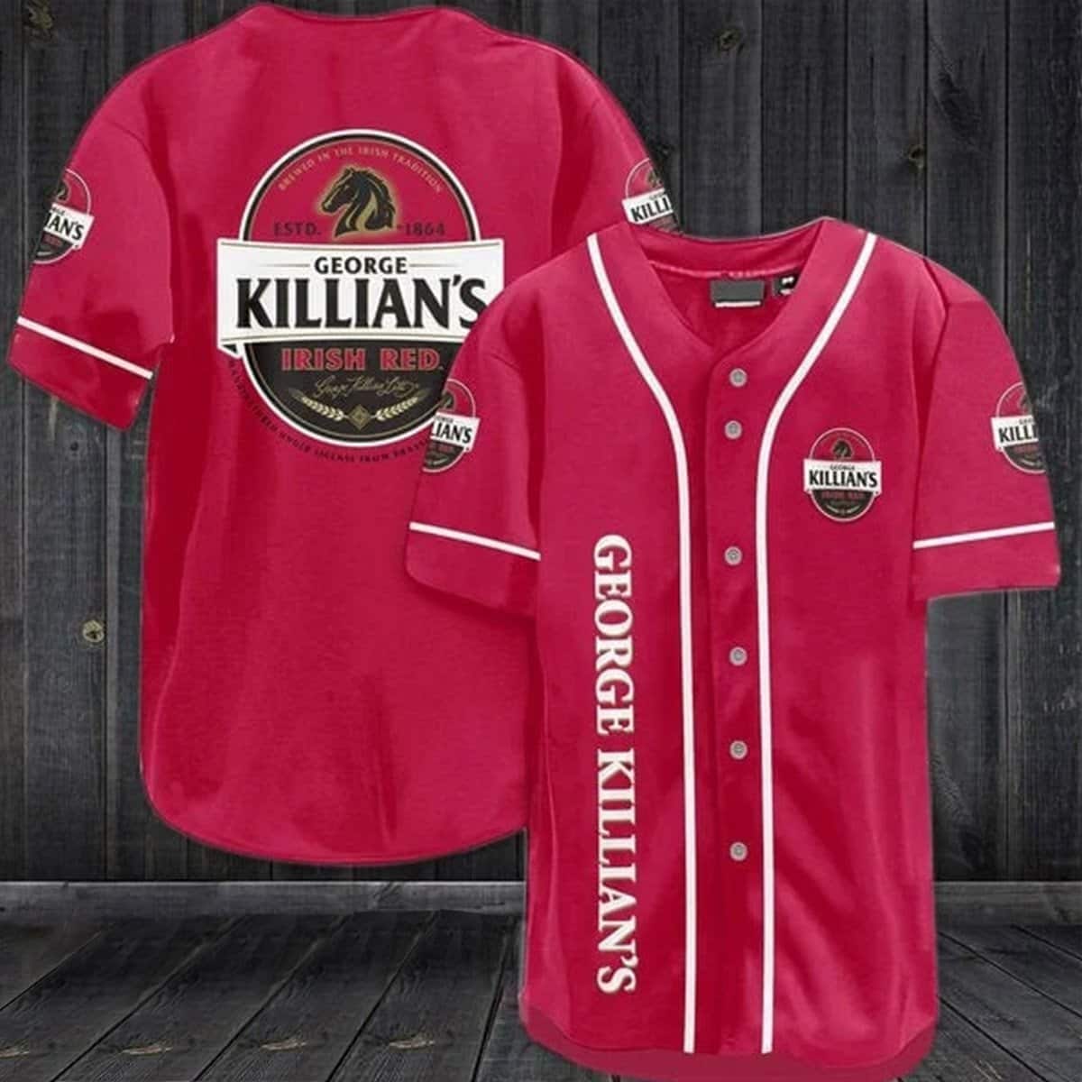 George Killian's Beer Baseball Jersey Gift For Sporty Husband George Killian's Beer Baseball Jersey Gift For Sporty Husband