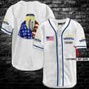 Vintage US Flag Twisted Tea Customize Name Baseball Jersey