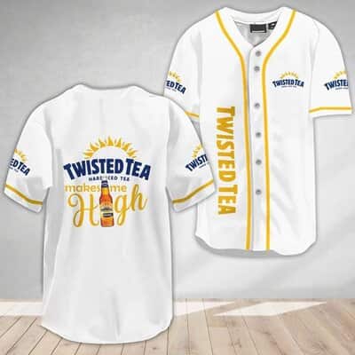 Twisted Tea Hard Iced Tea Makes Me High Baseball Jersey