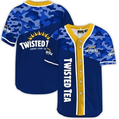 Classic Camouflage Twisted Tea Hard Iced Tea Baseball Jersey Classic Camouflage Twisted Tea Hard Iced Tea Baseball Jersey