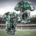 NFL New York Jets Baseball Jersey Skeleton And Flowers Gift For Football Fans NFL New York Jets Baseball Jersey Skeleton And Flowers Gift For Football Fans