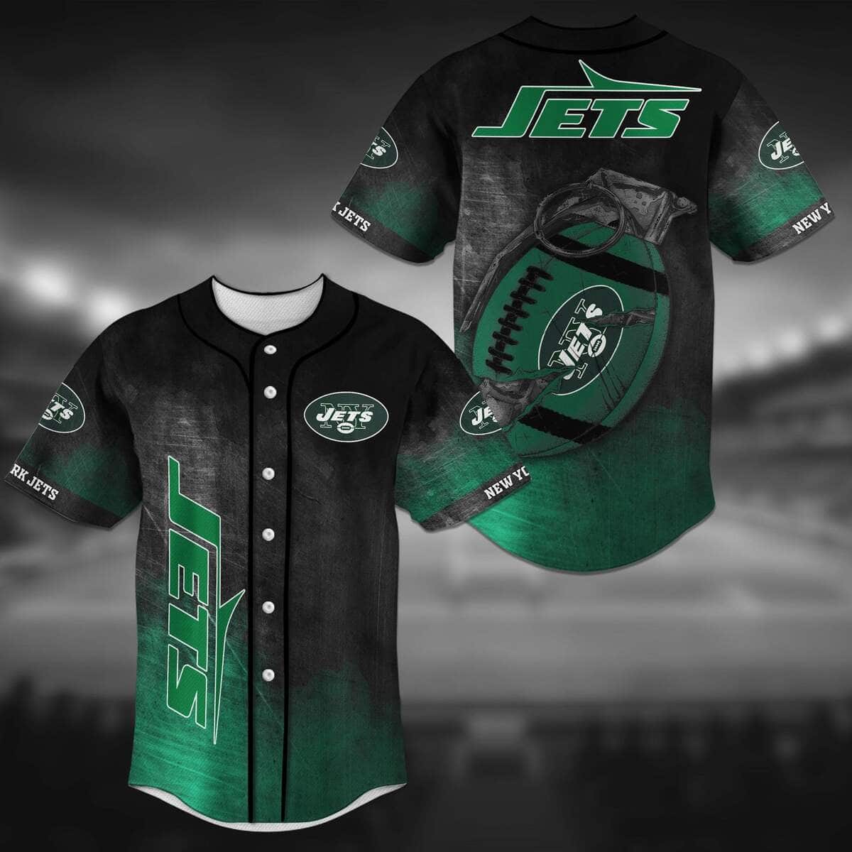 NFL New York Jets Baseball Jersey Gift For Football Coach NFL New York Jets Baseball Jersey Gift For Football Coach