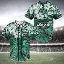 NFL New York Jets Baseball Jersey Tropical Flower Pattern Gift For Football Fans NFL New York Jets Baseball Jersey Tropical Flower Pattern Gift For Football Fans