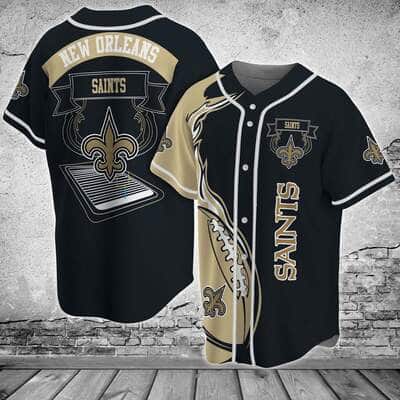 NFL New Orleans Saints Baseball Jersey Football Gift For Adults NFL New Orleans Saints Baseball Jersey Football Gift For Adults