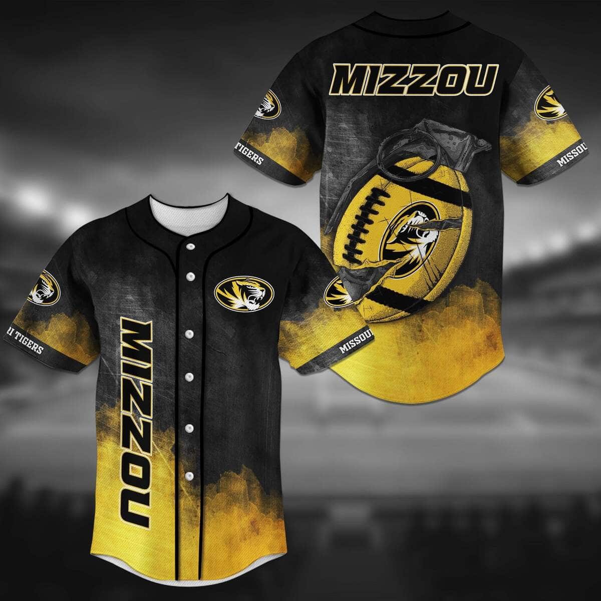NFL Missouri Tigers Baseball Jersey Grenade Pattern Gift For Him NFL Missouri Tigers Baseball Jersey Grenade Pattern Gift For Him