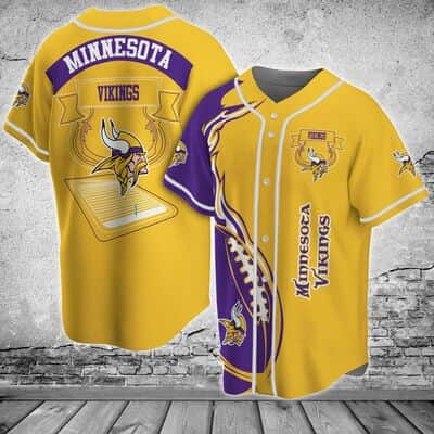 NFL Minnesota Vikings Baseball Jersey Football Gift For Boyfriend