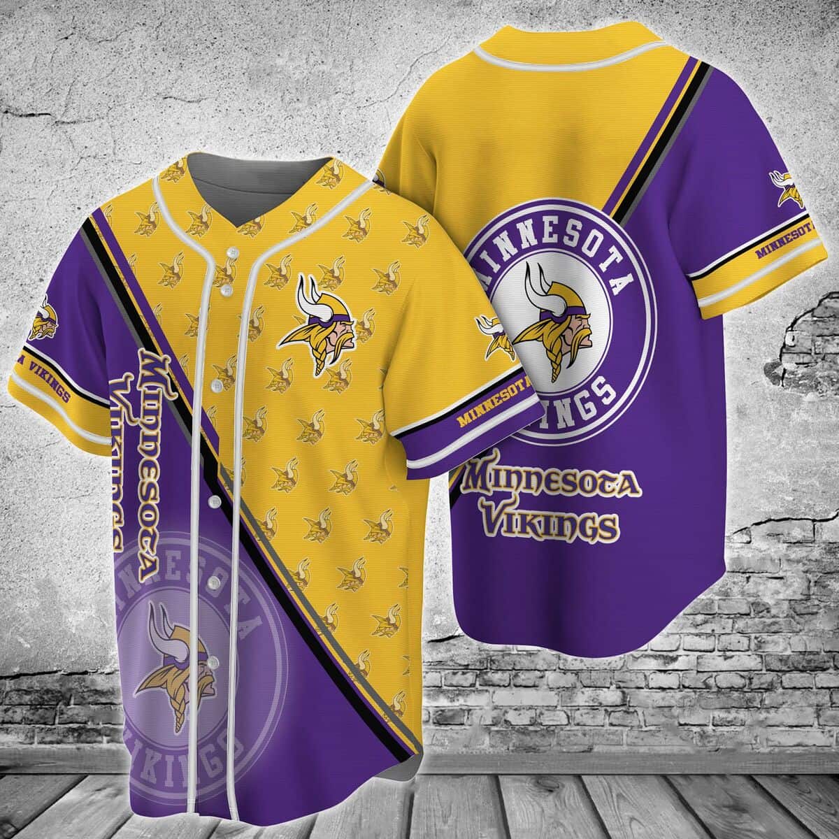 NFL Minnesota Vikings Baseball Jersey Gift For Football Fans NFL Minnesota Vikings Baseball Jersey Gift For Football Fans
