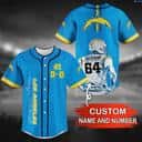 NFL Los Angeles Chargers Baseball Jersey Custom Name And Number Gift For Football Fans NFL Los Angeles Chargers Baseball Jersey Custom Name And Number Gift For Football Fans