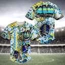 NFL Los Angeles Chargers Baseball Jersey Skeleton And Flowers NFL Los Angeles Chargers Baseball Jersey Skeleton And Flowers