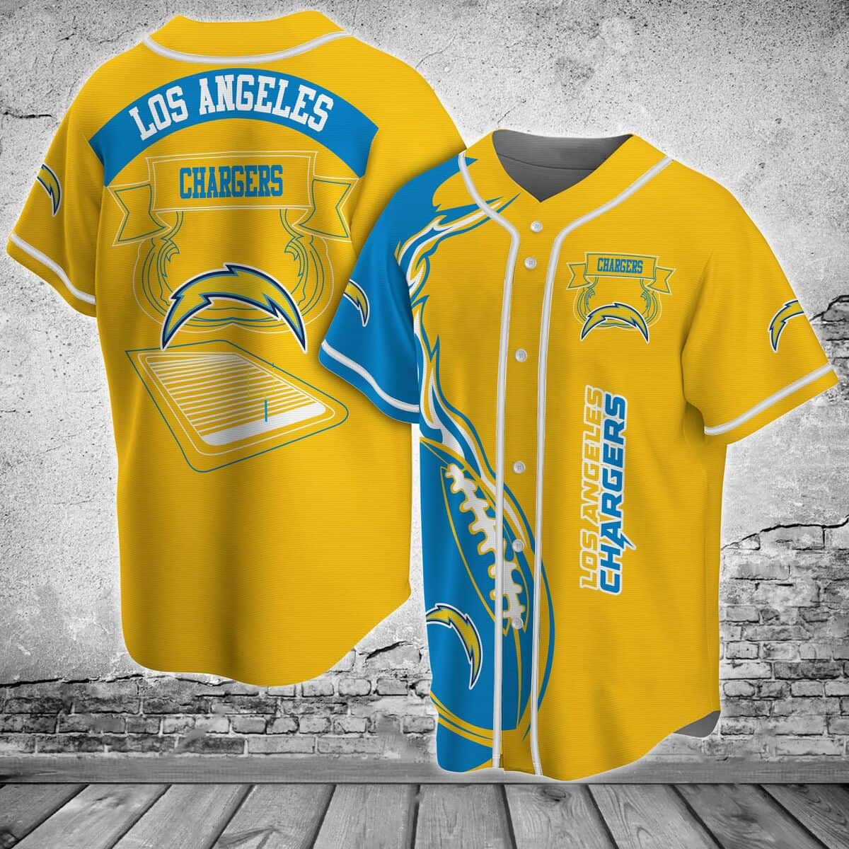 Basic NFL Los Angeles Chargers Baseball Jersey Gift For Football Fans Basic NFL Los Angeles Chargers Baseball Jersey Gift For Football Fans