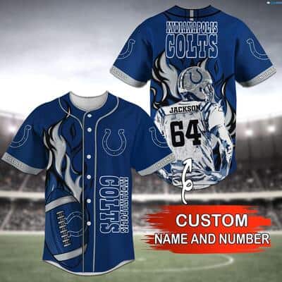 NFL Indianapolis Colts Baseball Jersey Custom Name And Number Gift For Football Players
