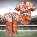 NFL Denver Broncos Baseball Jersey Tropical Flower Pattern