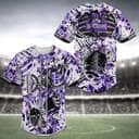 MLB Colorado Rockies Baseball Jersey Skeleton And Tropical Flower Pattern MLB Colorado Rockies Baseball Jersey Skeleton And Tropical Flower Pattern