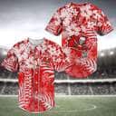 NFL Tampa Bay Buccaneers Baseball Jersey Hibiscus Flowers Pattern NFL Tampa Bay Buccaneers Baseball Jersey Hibiscus Flowers Pattern