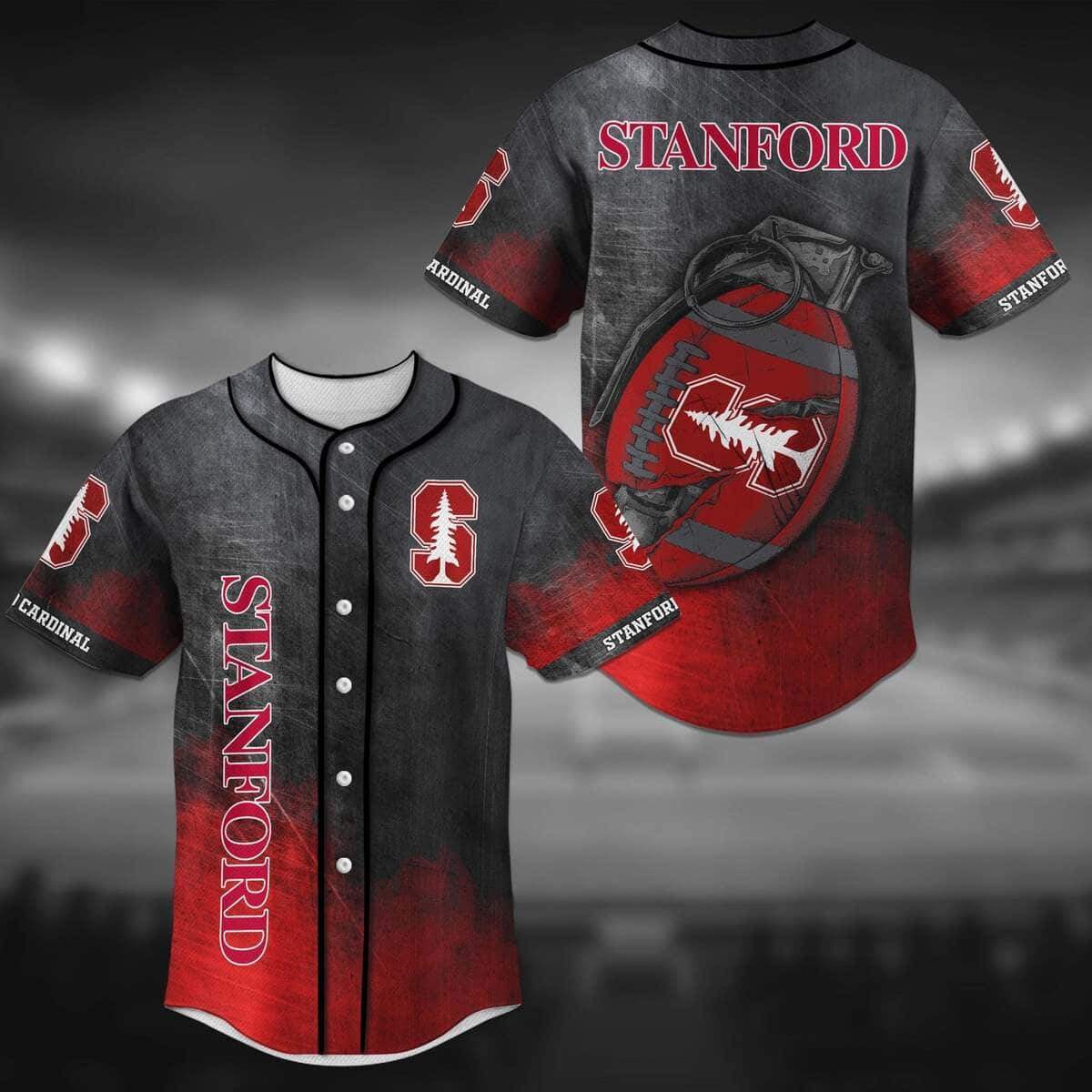 NCAA Stanford Cardinal Baseball Jersey Grenade Pattern Gift For Best Friend NCAA Stanford Cardinal Baseball Jersey Grenade Pattern Gift For Best Friend