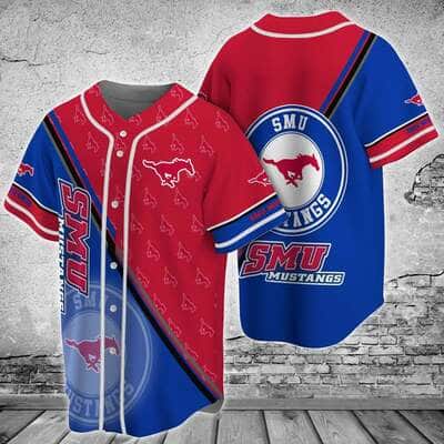 NFL SMU Mustangs Baseball Jersey Gift For Best Friend NFL SMU Mustangs Baseball Jersey Gift For Best Friend