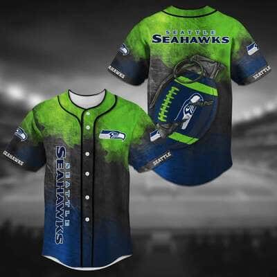 NFL Seattle Seahawks Baseball Jersey Sports Gift For Him NFL Seattle Seahawks Baseball Jersey Sports Gift For Him