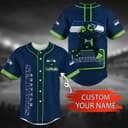 NFL Seattle Seahawks Baseball Jersey Custom Name Gift For Sporty Husband NFL Seattle Seahawks Baseball Jersey Custom Name Gift For Sporty Husband