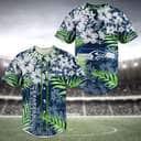 Seattle Seahawks NFL Baseball Jersey Hibiscus Flowers Pattern Seattle Seahawks NFL Baseball Jersey Hibiscus Flowers Pattern