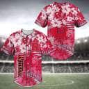 MLB Rutgers Scarlet Knights Baseball Jersey Hibiscus Flowers Pattern MLB Rutgers Scarlet Knights Baseball Jersey Hibiscus Flowers Pattern