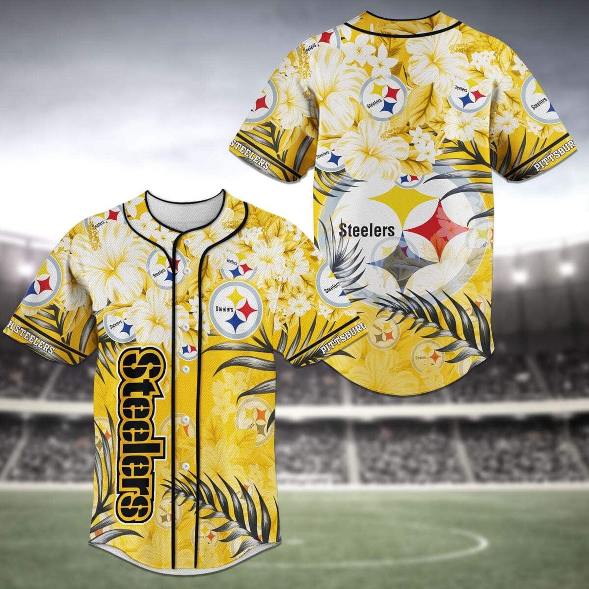 NFL Pittsburgh Steelers Baseball Jersey Gift For Sports Dad NFL Pittsburgh Steelers Baseball Jersey Gift For Sports Dad