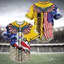 NFL Pittsburgh Steelers Baseball Jersey Eagles And US Flag