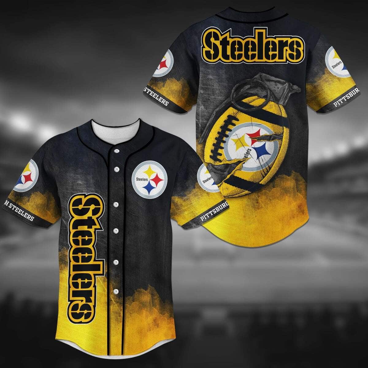 NFL Pittsburgh Steelers Baseball Jersey Gift For Him NFL Pittsburgh Steelers Baseball Jersey Gift For Him