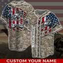 NFL Philadelphia Eagles Baseball Jersey Custom Name Camo Pattern