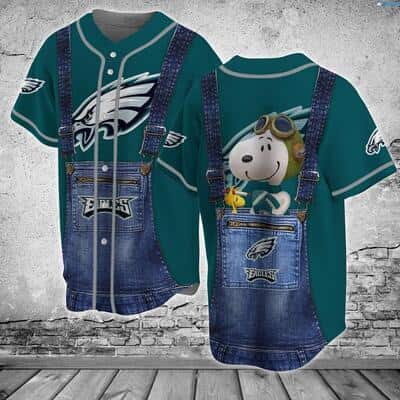 NFL Philadelphia Eagles Baseball Jersey Snoopy Gift For Football Fans NFL Philadelphia Eagles Baseball Jersey Snoopy Gift For Football Fans