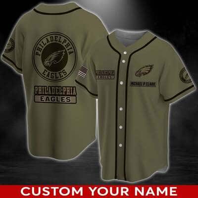 Philadelphia Eagles Baseball Jersey Custom Name Gift For NFL Fans Philadelphia Eagles Baseball Jersey Custom Name Gift For NFL Fans