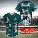 NFL Philadelphia Eagles Baseball Jersey Custom Name And Number Gift For Friends