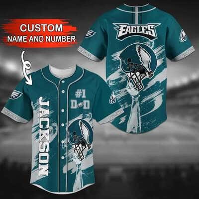 Philadelphia Eagles NFL Baseball Jersey Custom Name And Number Philadelphia Eagles NFL Baseball Jersey Custom Name And Number
