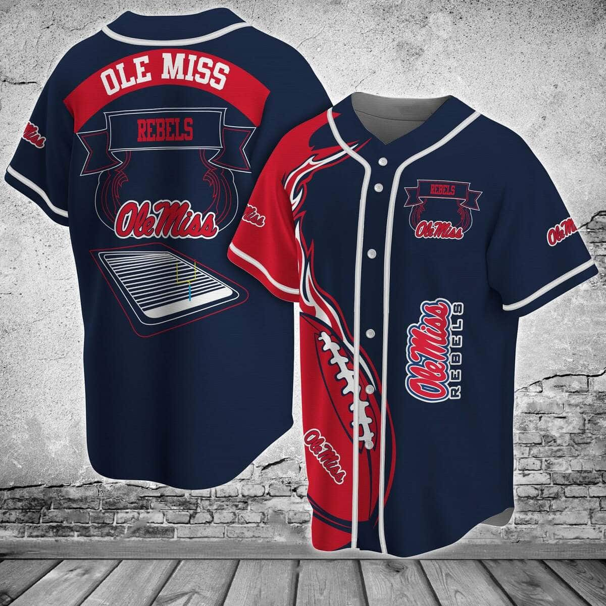 Classic MLB Ole Miss Rebels Baseball Jersey Gift For Family