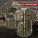 Custom Name MLB Oklahoma State Cowboys Baseball Jersey Camo Pattern Gift For Him