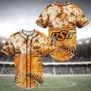MLB Oklahoma State Cowboys Baseball Jersey Tropical Flower Pattern