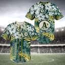 MLB Oakland Athletics Baseball Jersey Tropical Flower Pattern