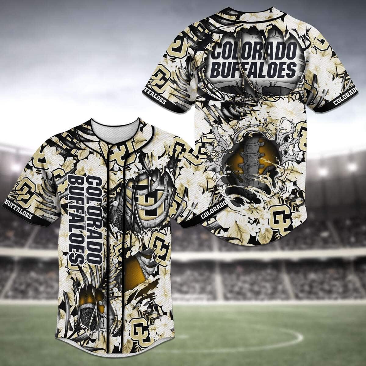 NFL Colorado Buffaloes Baseball Jersey Skeleton Gift For Football Fans NFL Colorado Buffaloes Baseball Jersey Skeleton Gift For Football Fans