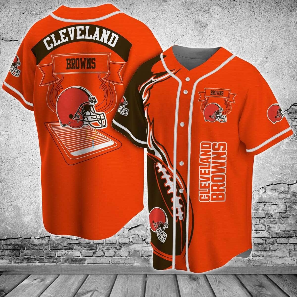 Cleveland Browns NFL Baseball Jersey Gift For Football Fans Cleveland Browns NFL Baseball Jersey Gift For Football Fans