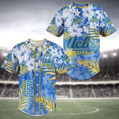 NFL UCLA Bruins Baseball Jersey Tropical Flower Pattern NFL UCLA Bruins Baseball Jersey Tropical Flower Pattern