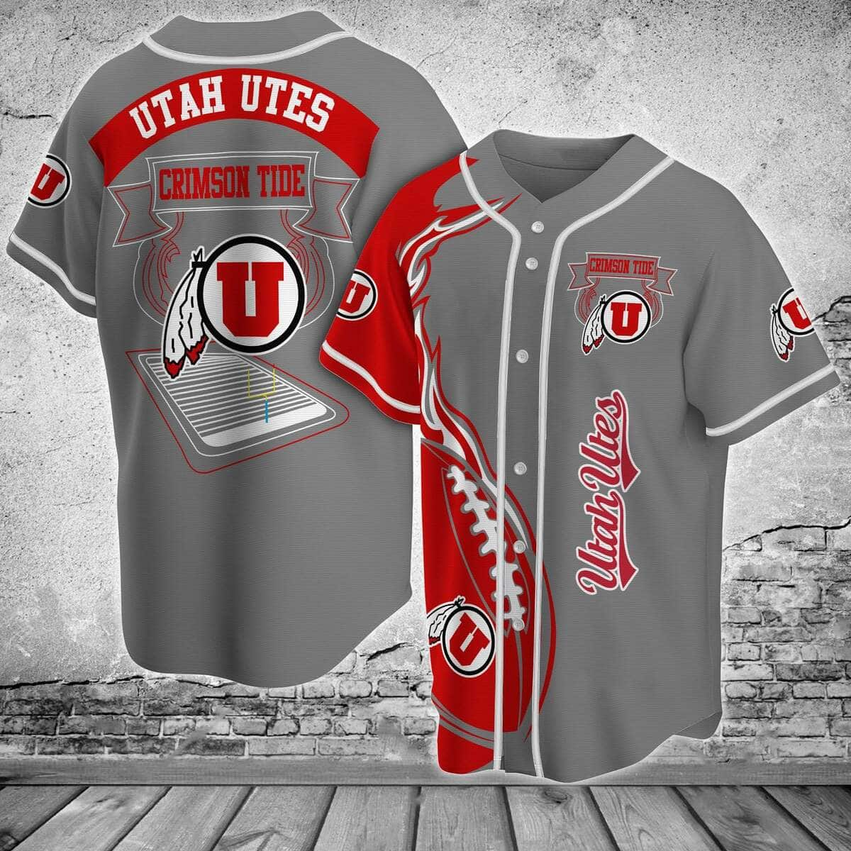 Classic Utah Utes Baseball Jersey Gift For NFL Fans