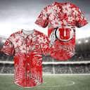 NFL Utah Utes Baseball Jersey Tropical Flower Pattern Gift For Football Fans NFL Utah Utes Baseball Jersey Tropical Flower Pattern Gift For Football Fans